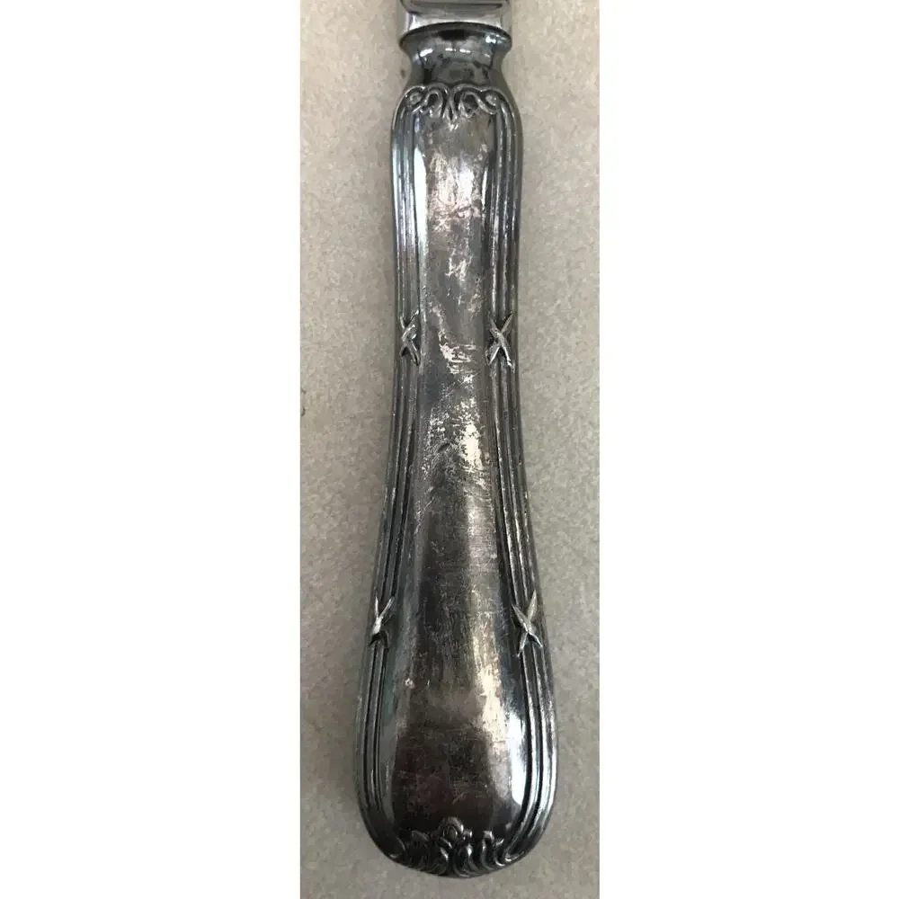 Vintage Antique Ellington Sheffield England Silverplate Serrated Steak Knife